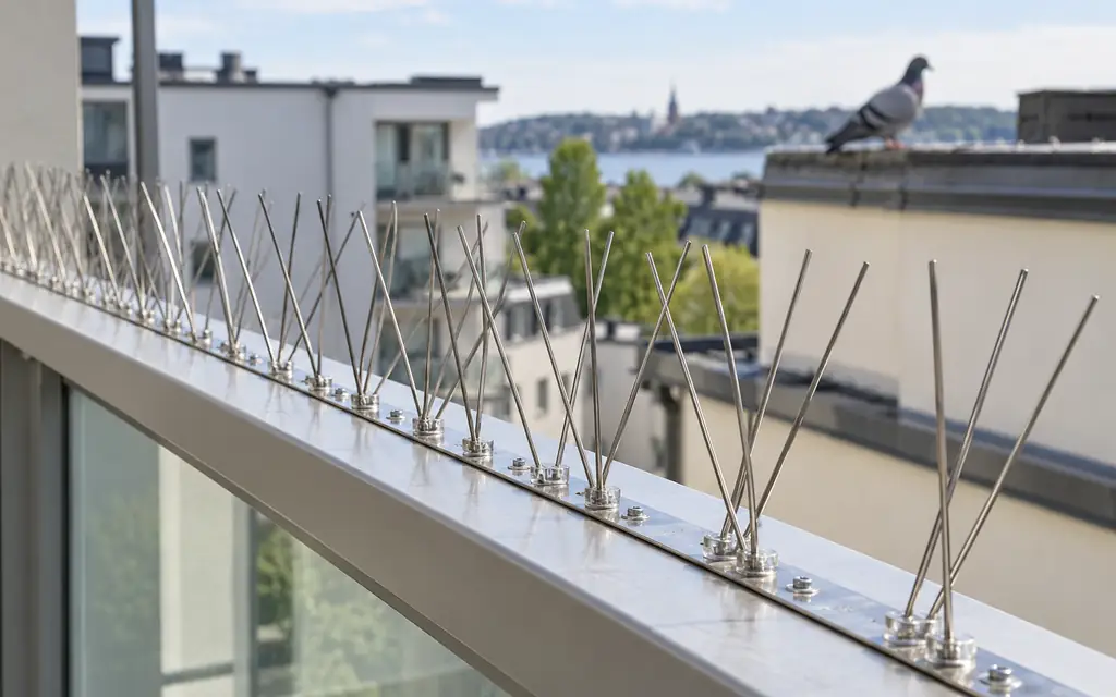 Roostevabast terasest linnuogad rõdupiirdel